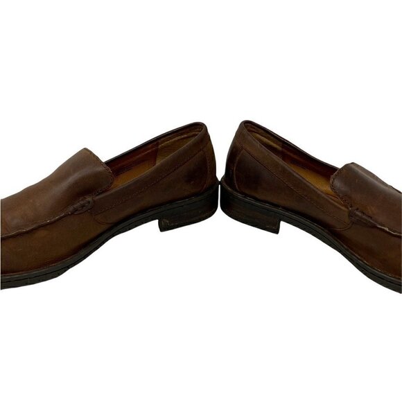 Born Mens Loafers Shoes Brown Black Leather Slip-On Moc Toe Low Top 10.5 main image 8